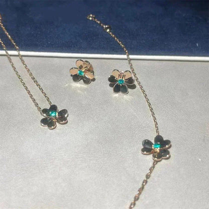 [Eterna Jewels]FRIVOLE  FLOWER MALACHITE EARRINGS
