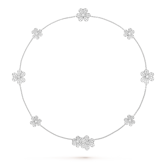 [Eterna Jewels]FRIVOLE SILVER 9 FLOWERS NECKLACE