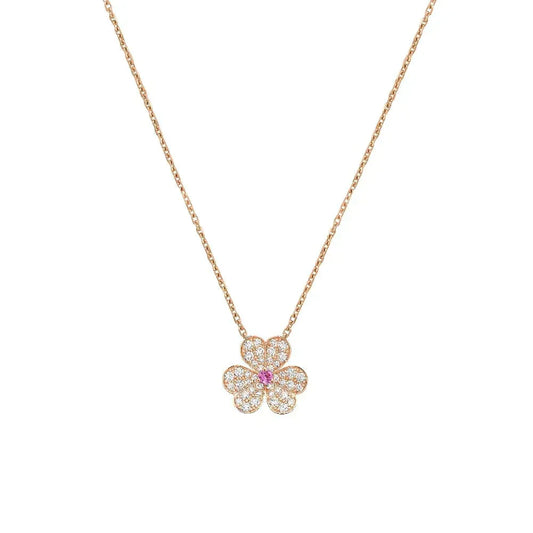 [Eterna Jewels]FRIVOLE ROSE GOLD FLOWER DIAMOND NECKLACE