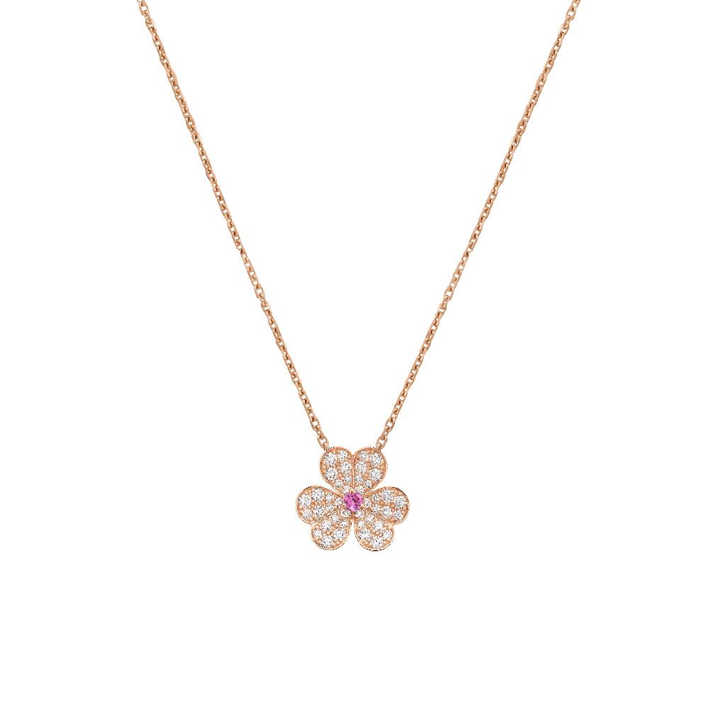 [Eterna Jewels]FRIVOLE ROSE GOLD FLOWER DIAMOND NECKLACE