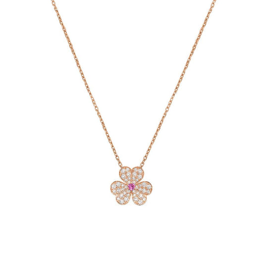 [Eterna Jewels]FRIVOLE ROSE GOLD FLOWER DIAMOND NECKLACE