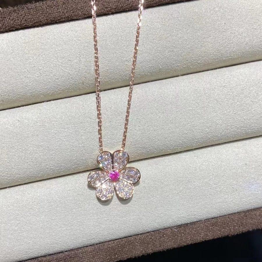 [Eterna Jewels]FRIVOLE ROSE GOLD FLOWER DIAMOND NECKLACE