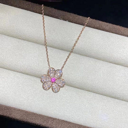 [Eterna Jewels]FRIVOLE ROSE GOLD FLOWER DIAMOND NECKLACE
