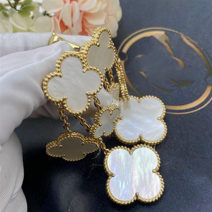 [Eterna Jewels]CLOVER EARRINGS WHITE MOP 4 MOTIFS GOLD