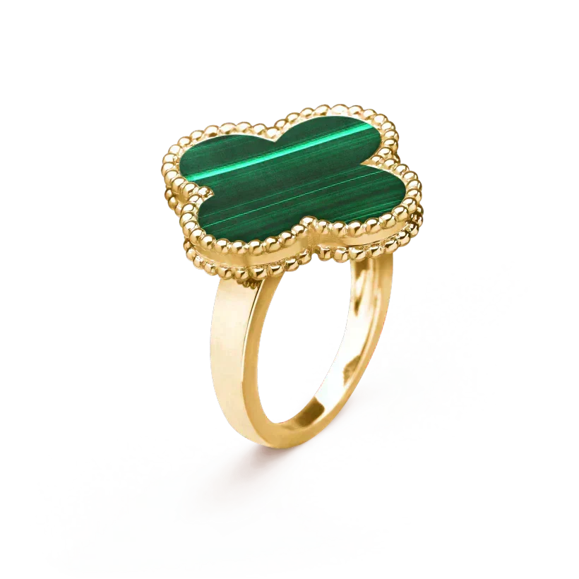 [Eterna Jewels]CLOVER MALACHITE RING