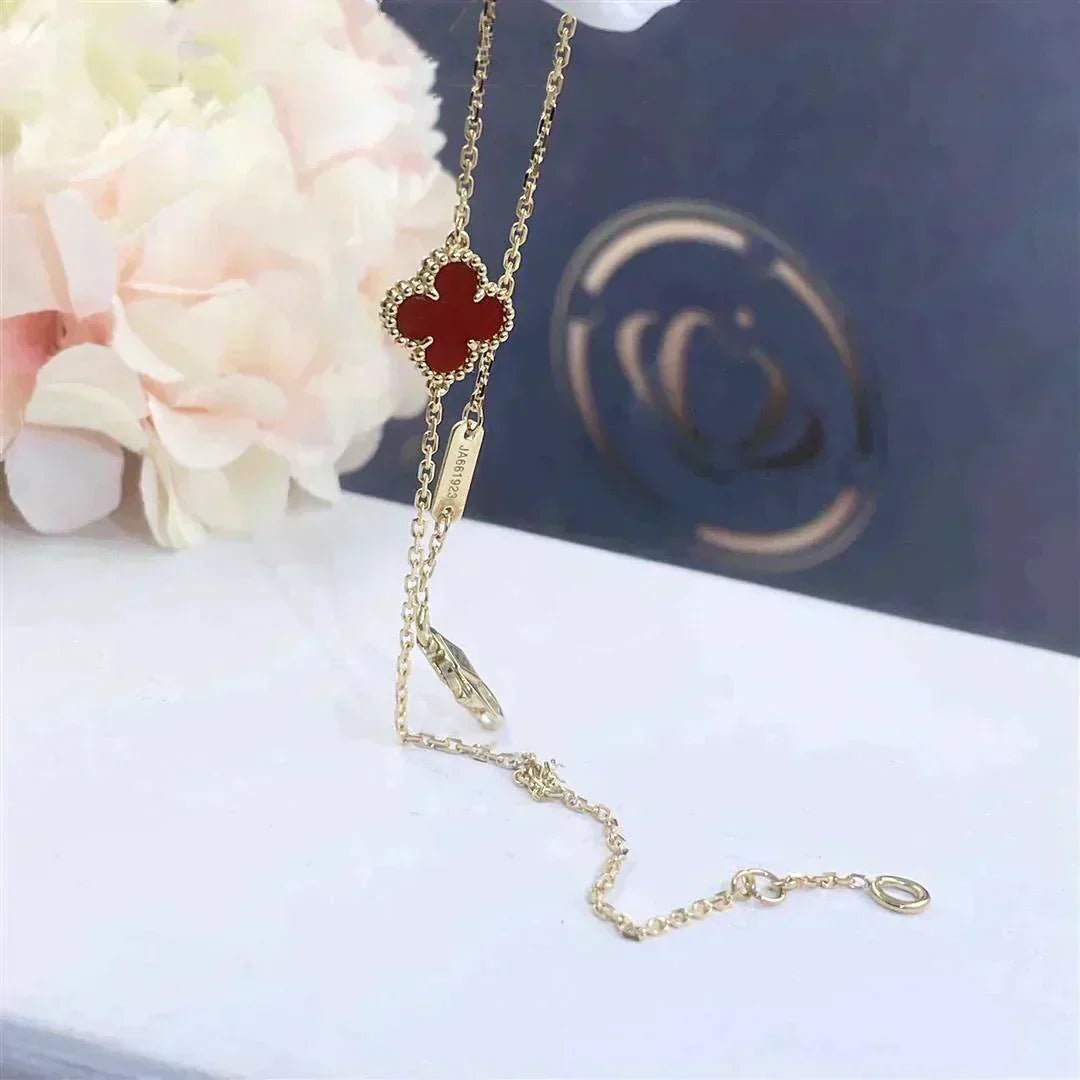 [Eterna Jewels]CLOVER  CARNELIAN SINGLE FLOWER BRACELET