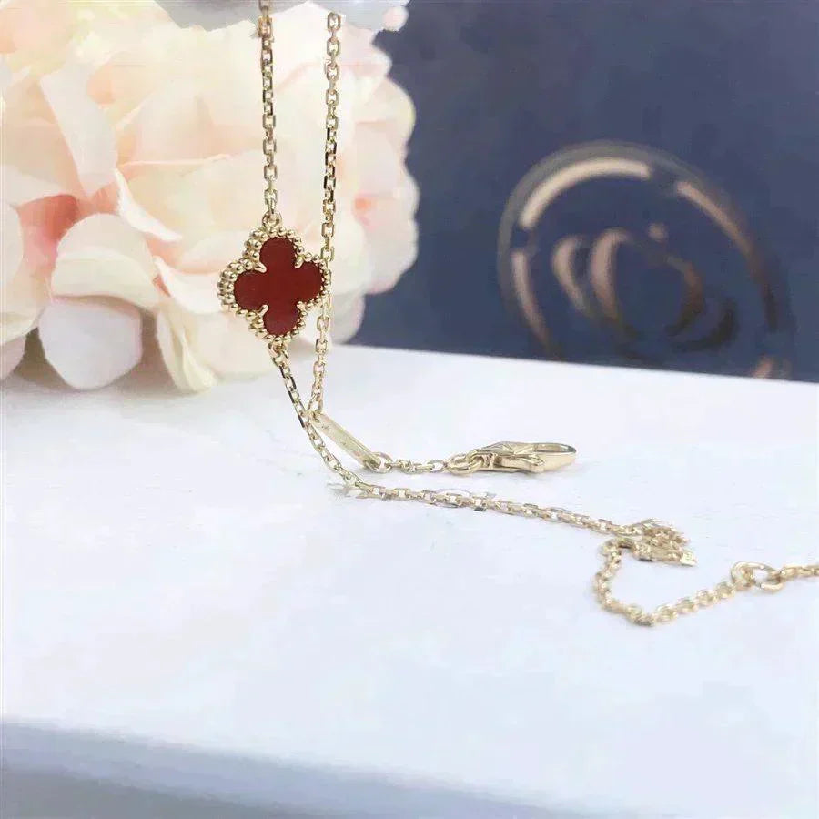 [Eterna Jewels]CLOVER  CARNELIAN SINGLE FLOWER BRACELET