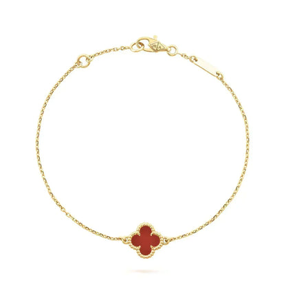 [Eterna Jewels]CLOVER  CARNELIAN SINGLE FLOWER BRACELET