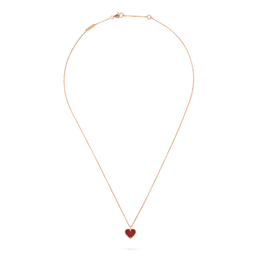 [Eterna Jewels]SWEET CLOVER CARNELIAN HEART NECKLACE