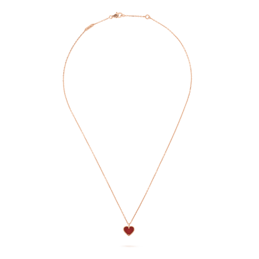 [Eterna Jewels]SWEET CLOVER CARNELIAN HEART NECKLACE