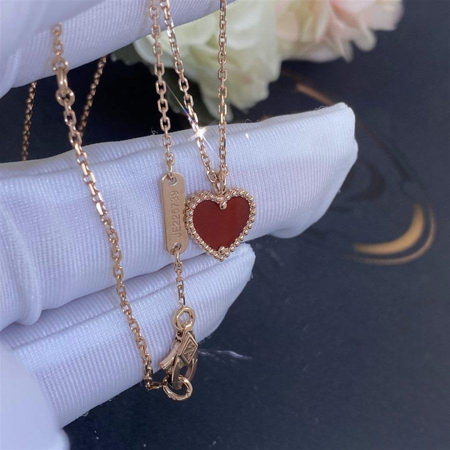 [Eterna Jewels]SWEET CLOVER CARNELIAN HEART NECKLACE