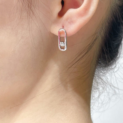 [Eterna Jewels]MOVE UNO SMALL 1 DIAMOND EARRINGS