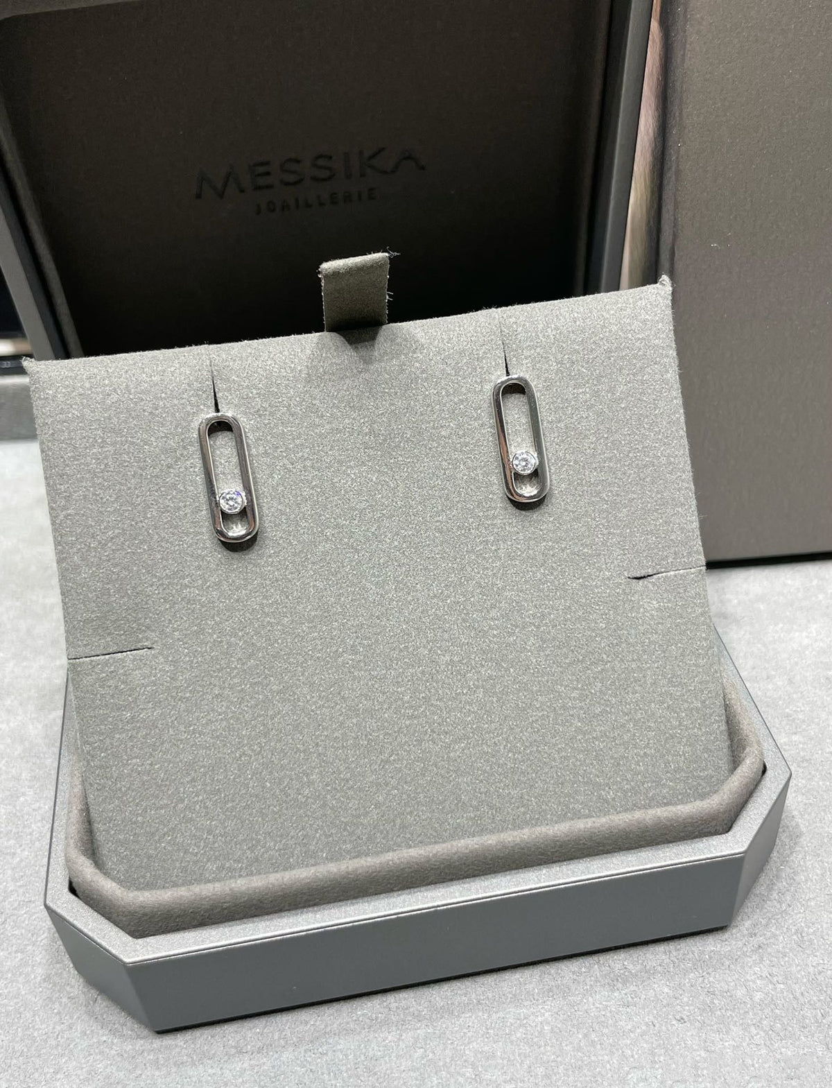 [Eterna Jewels]MOVE UNO SMALL 1 DIAMOND EARRINGS