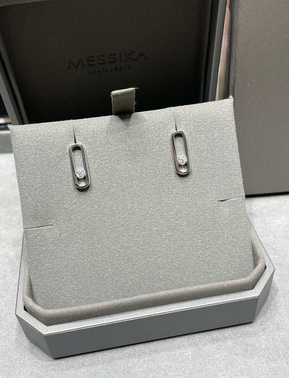 [Eterna Jewels]MOVE UNO SMALL 1 DIAMOND EARRINGS