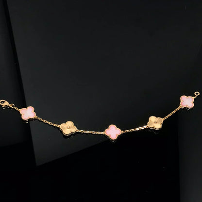 [Eterna Jewels] CLOVER 5 MOTIFS  PINK MOP BRACELET COLLECTION