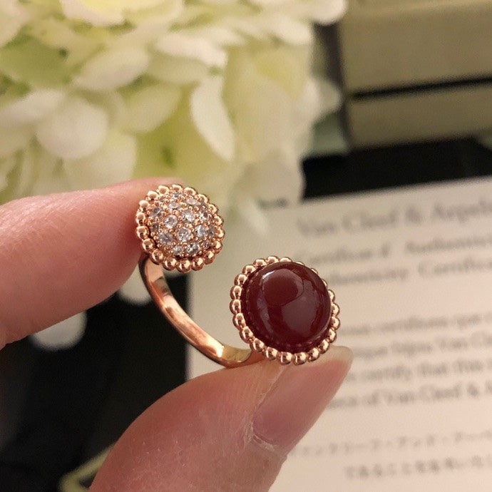 [Eterna Jewels]PERLEE COULEURS DIAMOND ROSE GOLD BETWEEN THE FINGER RING