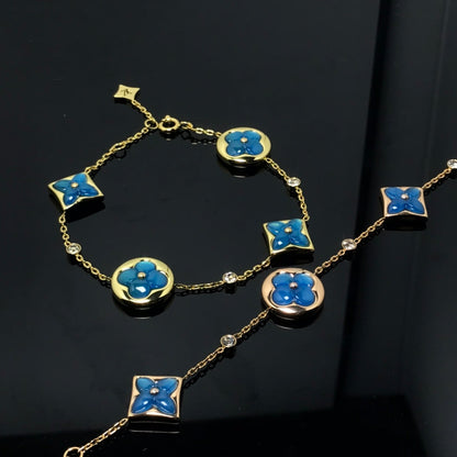 [Eterna Jewels]STAR AND SUN 4 MOTIF BLUE BRACELET