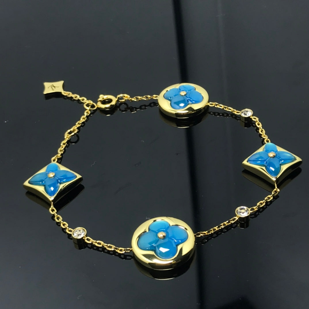 [Eterna Jewels]STAR AND SUN 4 MOTIF BLUE BRACELET
