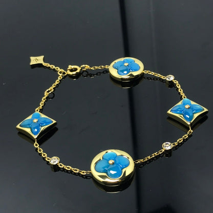 [Eterna Jewels]STAR AND SUN 4 MOTIF BLUE BRACELET