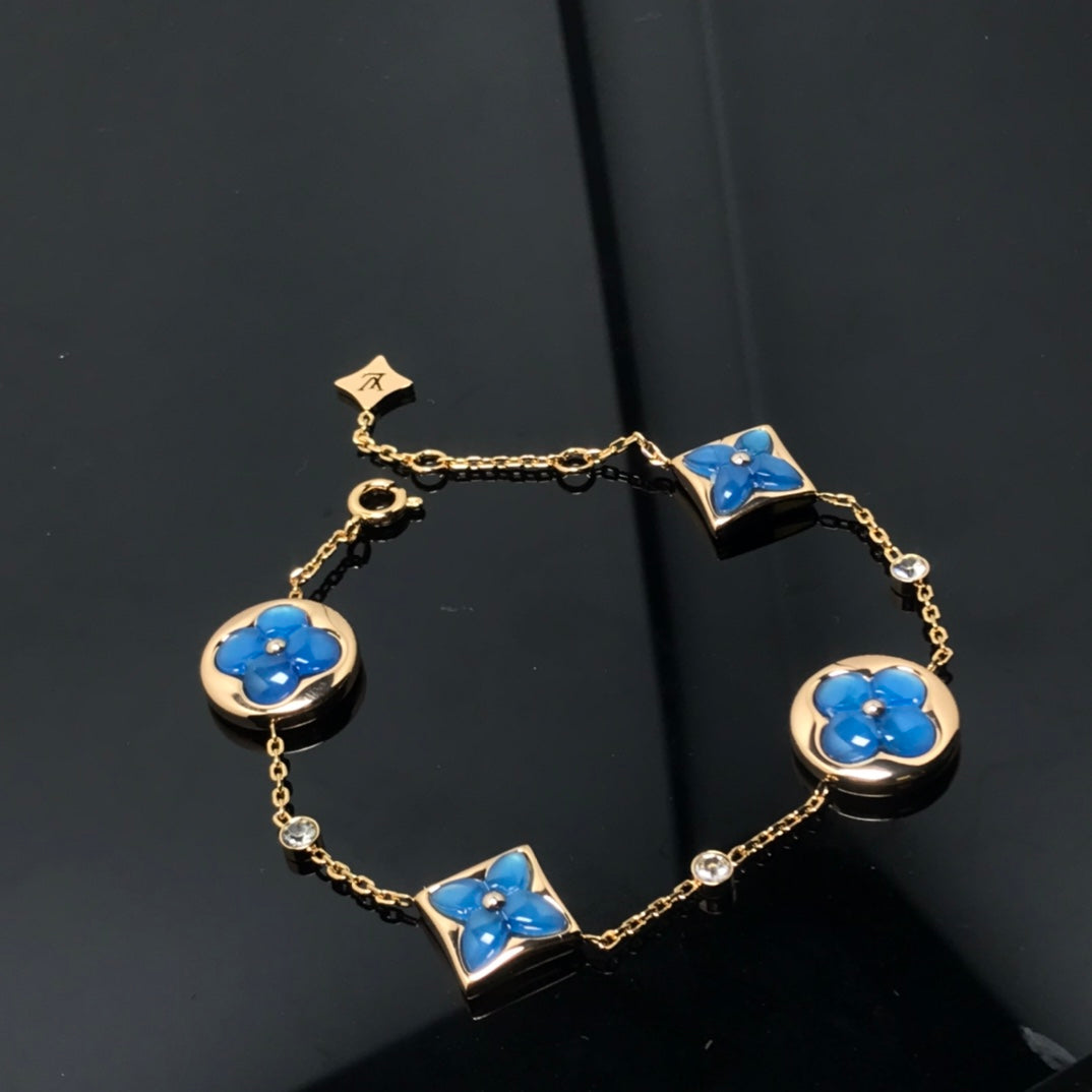 [Eterna Jewels]STAR AND SUN 4 MOTIF BLUE BRACELET