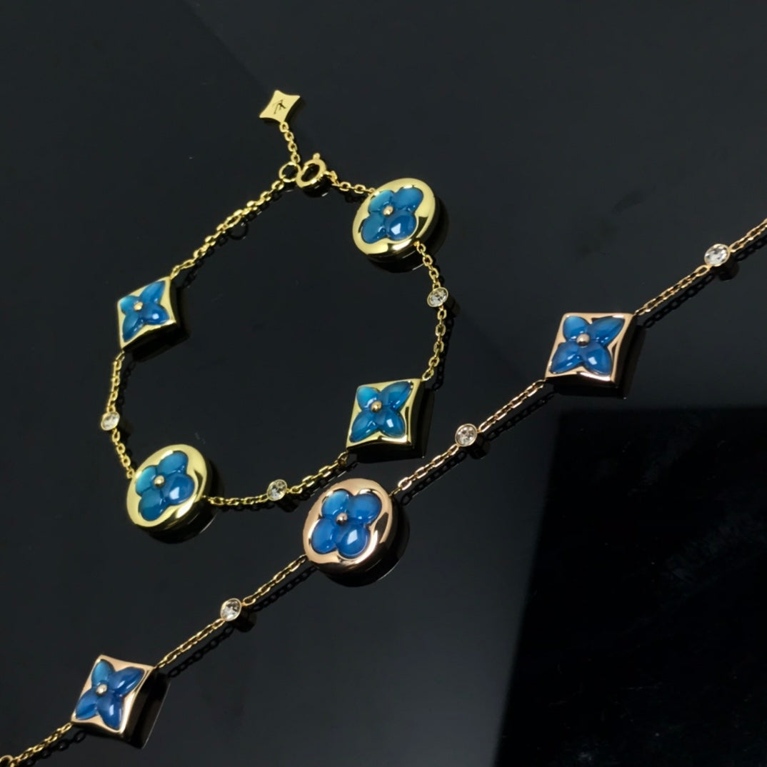 [Eterna Jewels]STAR AND SUN 4 MOTIF BLUE BRACELET
