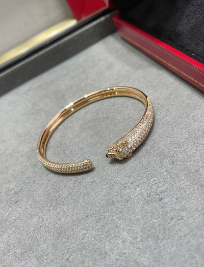 [Eterna Jewels]PANTHERE FULL DIAMOND OPEN BRACELET