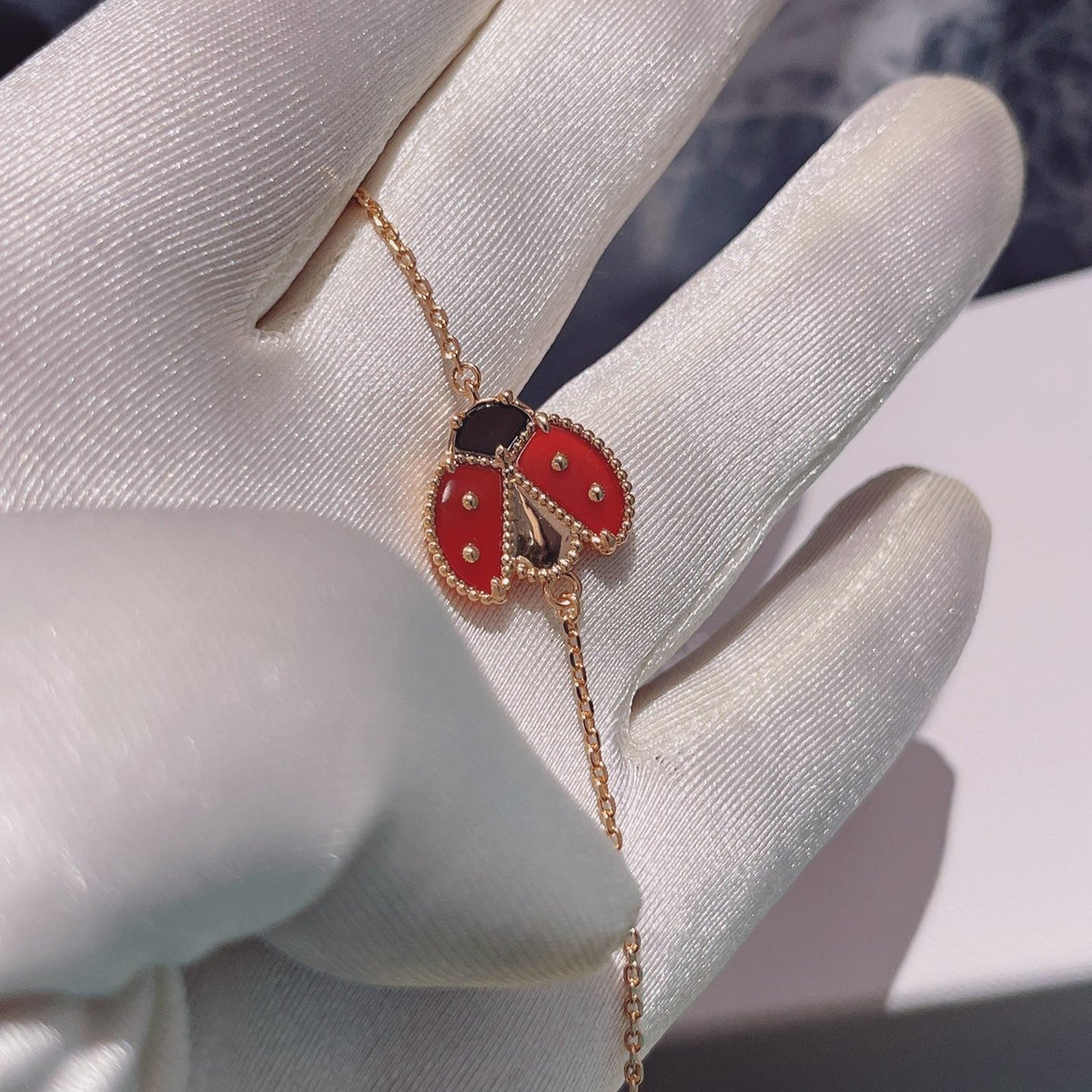 [Eterna Jewels]LUCKY SPRING 1 MOTIF PINK GOLD BRACELET