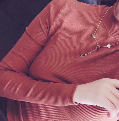 [Eterna Jewels]LUCKY SPRING 4 MOTIFS ROSE GOLD NECKLACE
