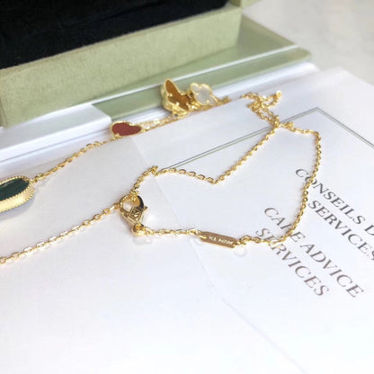 [Eterna Jewels]LUCKY SPRING 4 MOTIFS ROSE GOLD NECKLACE