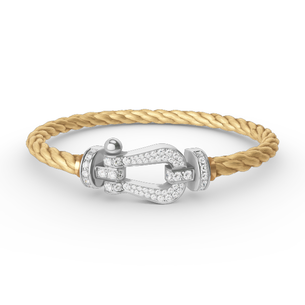 [Eterna Jewels]FORCE LARGE HORSESHOE FULL DIAMOND BRACELET SILVER