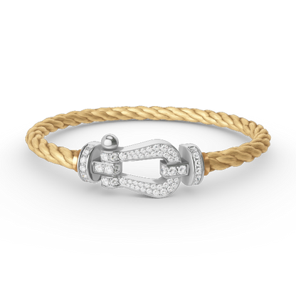 [Eterna Jewels]FORCE LARGE HORSESHOE FULL DIAMOND BRACELET SILVER
