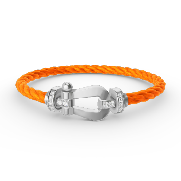 [Eterna Jewels]FORCE LARGE HORSESHOE HALF DIAMOND BRACELET SILVER
