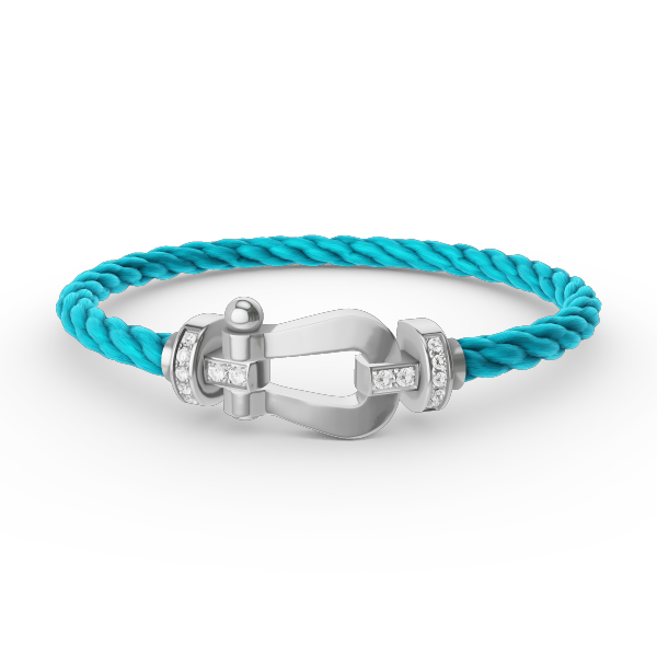 [Eterna Jewels]FORCE LARGE HORSESHOE HALF DIAMOND BRACELET SILVER