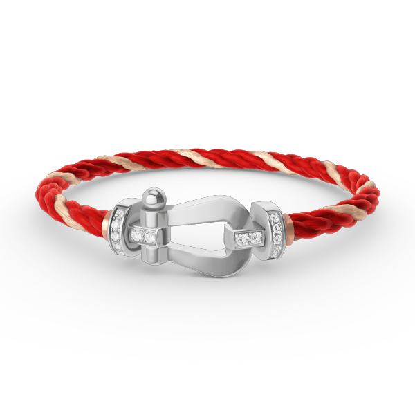 [Eterna Jewels]FORCE LARGE HORSESHOE HALF DIAMOND BRACELET SILVER