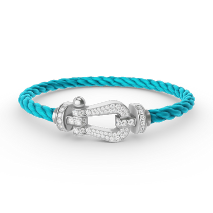[Eterna Jewels]FORCE LARGE HORSESHOE FULL DIAMOND BRACELET SILVER