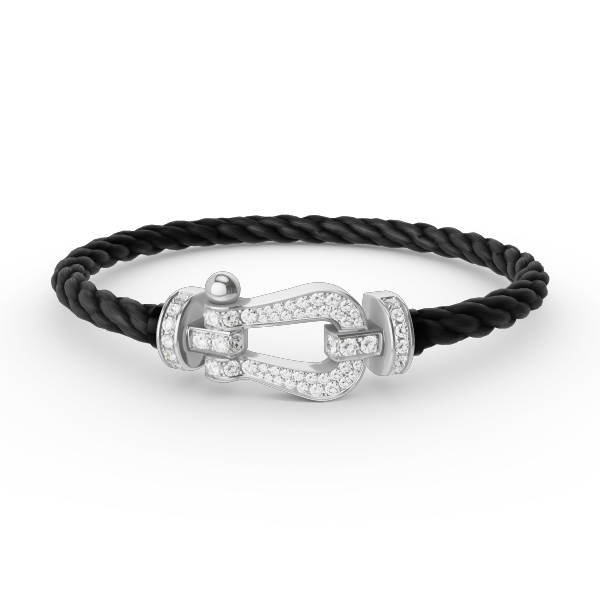 [Eterna Jewels]FORCE LARGE HORSESHOE FULL DIAMOND BRACELET SILVER