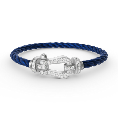 [Eterna Jewels]FORCE LARGE HORSESHOE FULL DIAMOND BRACELET SILVER