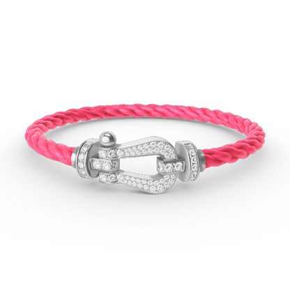 [Eterna Jewels]FORCE LARGE HORSESHOE FULL DIAMOND BRACELET SILVER