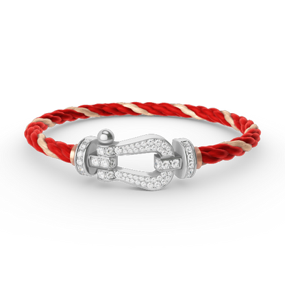 [Eterna Jewels]FORCE LARGE HORSESHOE FULL DIAMOND BRACELET SILVER
