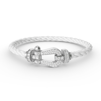 [Eterna Jewels]FORCE LARGE HORSESHOE FULL DIAMOND BRACELET SILVER