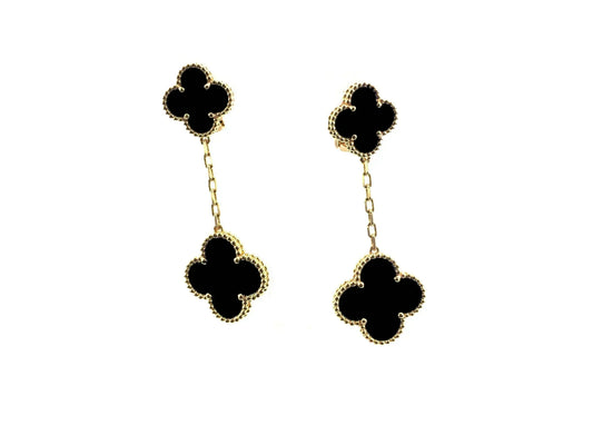 [Eterna Jewels]CLOVER 2 MOTIFS  EARRINGS (MULTIPLE CHOICESC