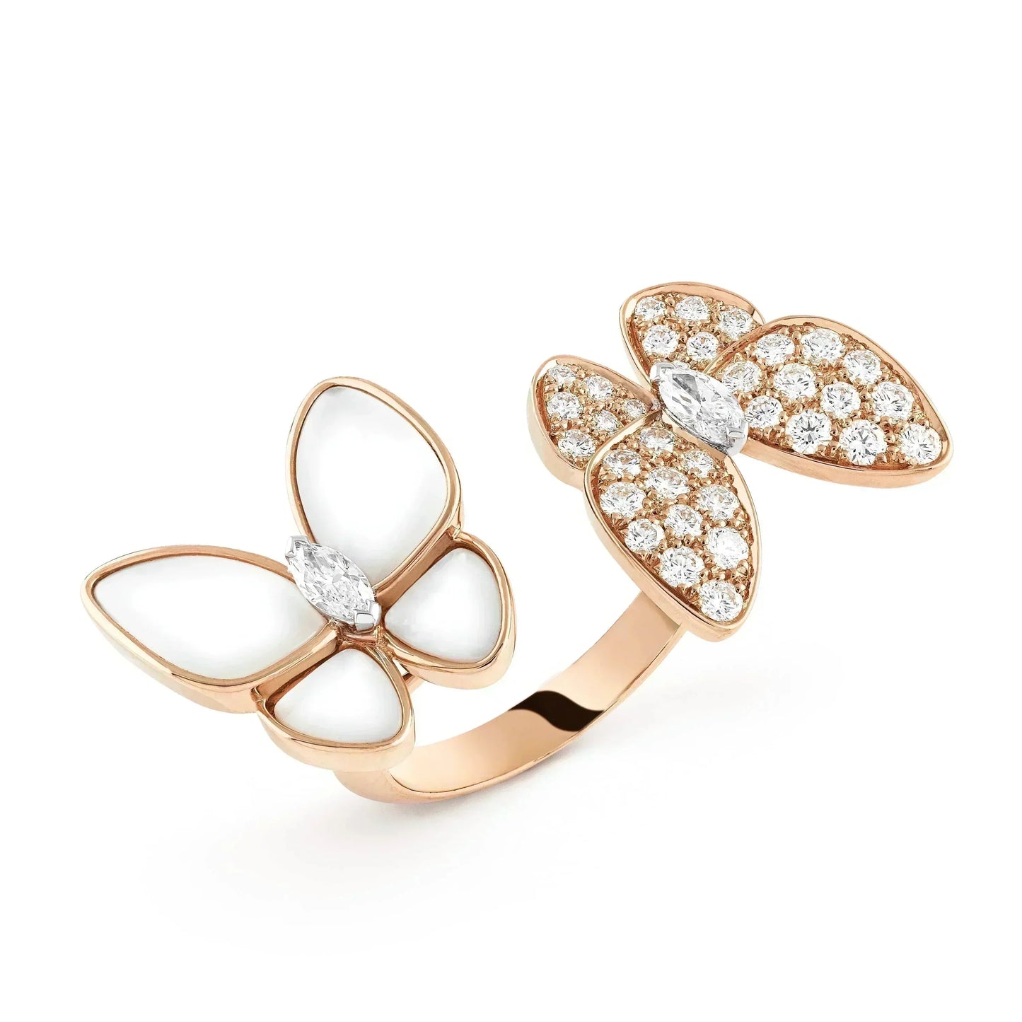 [Eterna Jewels]TWIN BUTTERFLY DIAMOND MOP RING