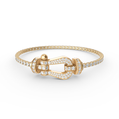 [Eterna Jewels]FORCE  LARGE HORSESHOE FULL DIAMOND TENNIS BRACELET